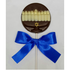 Menorah on Medallion Lolly 